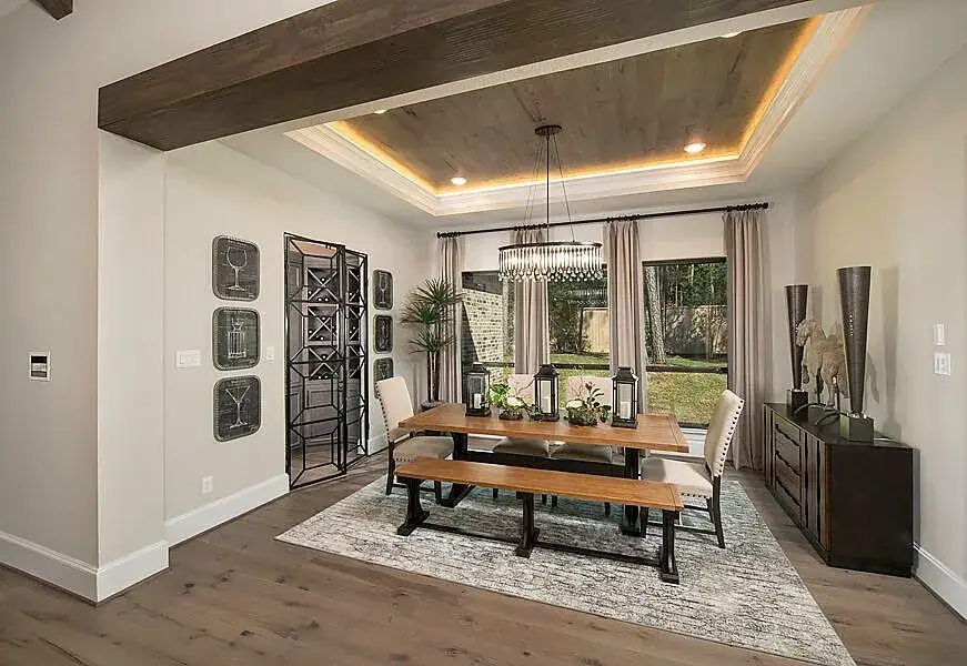 Furnished interior view inside a new home in The Woodlands Hills, Willis (Image 9).
