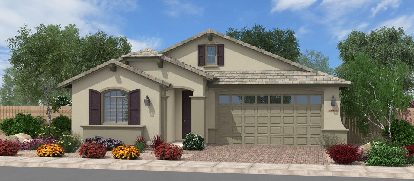 Representative exterior photo of a completed home built from the Pine Ridge by Fulton Homes in Silverado at Enclave, Litchfield Park, AZ (Image 5).