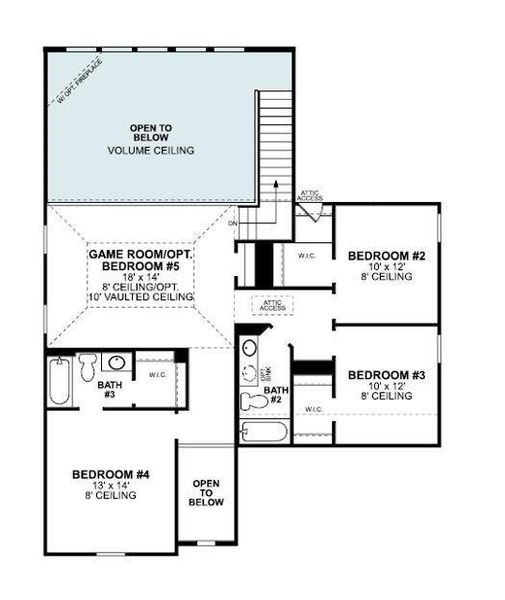 2D floor plan layout of this home in Lilyana, Celina, TX (Image 3).