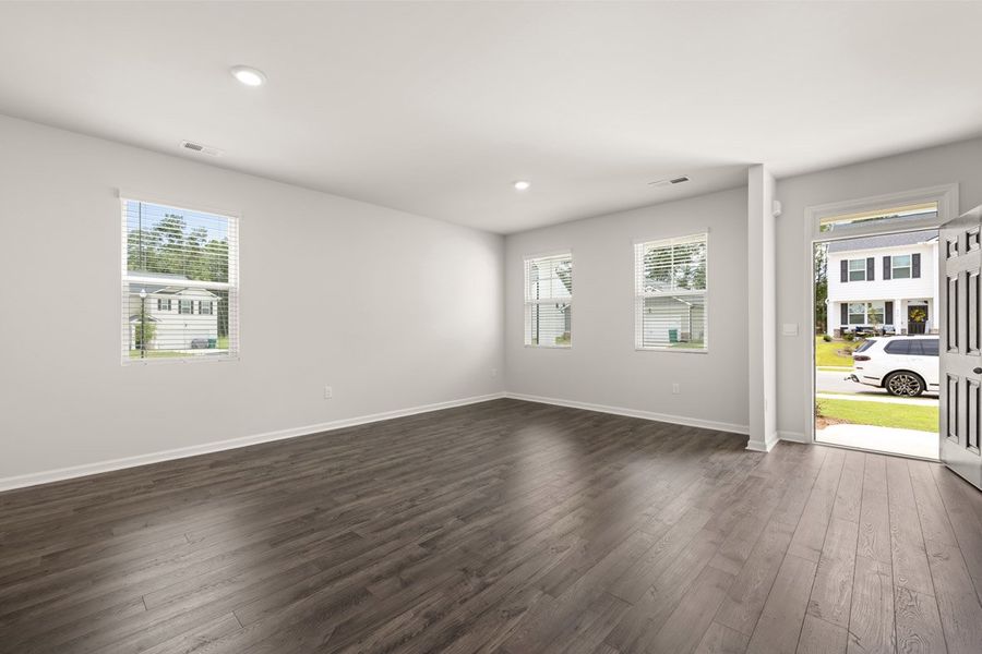Representative unfurnished interior of a home built from the Mansfield by D.R. Horton in Southwind Village, Evans (Image 44).