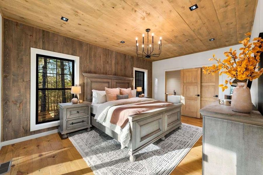 Furnished interior view inside a new home in , Blue Ridge (Image 10).