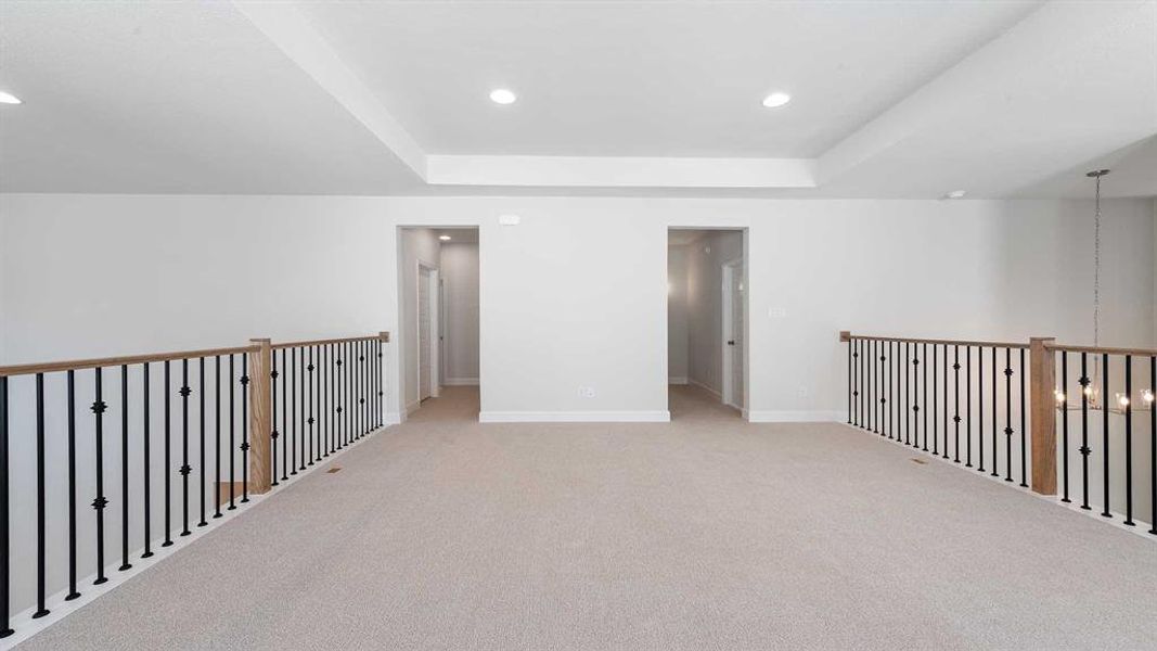 Spacious, unfurnished interior of a new home in The Heights At Uptown Celina 50', Celina (Image 15). Spacious, unfurnished interior of a new home in The Heights At Uptown Celina 50', Celina (Image 15).