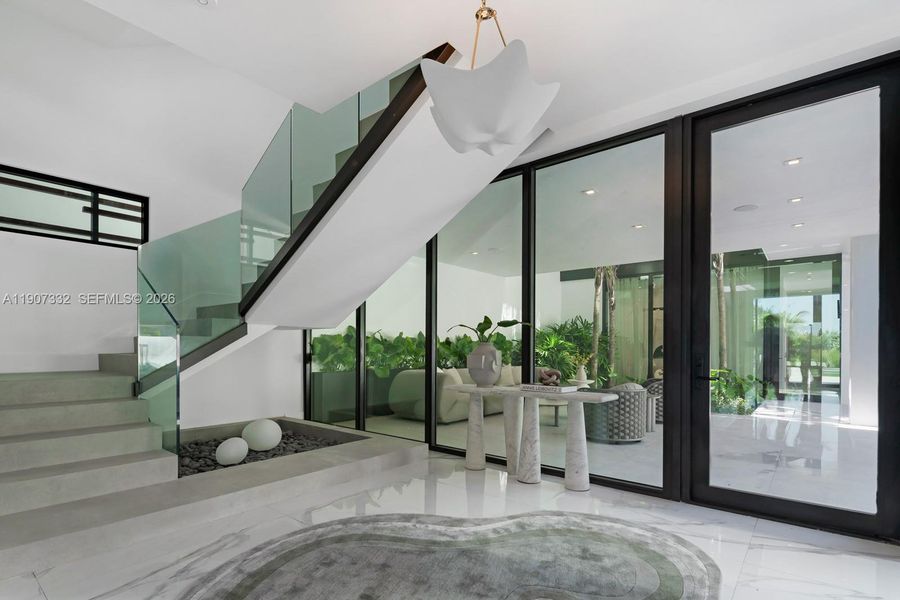 Furnished interior view inside a new home in , Miami Beach (Image 15). Furnished interior view inside a new home in , Miami Beach (Image 15).