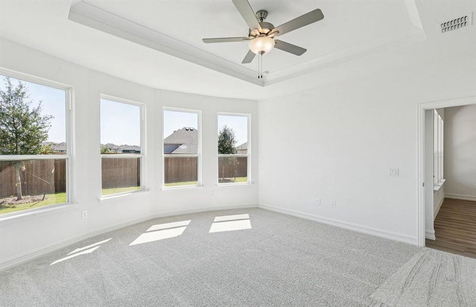 Spacious owner's suite highlighted by large windows Spacious owner's suite highlighted by large windows