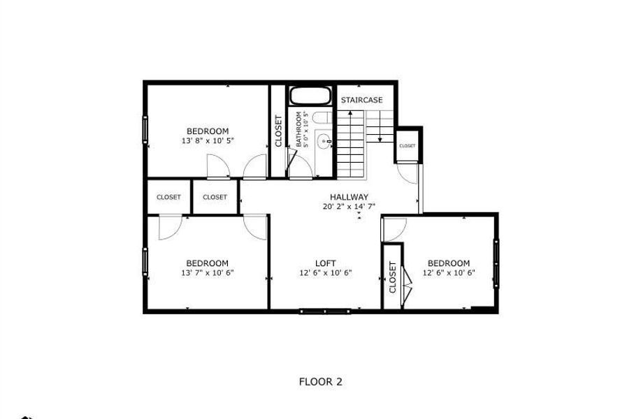 2D floor plan layout of this home in Tavola: Wildflower II Collection, New Caney, TX (Image 4). 2D floor plan layout of this home in Tavola: Wildflower II Collection, New Caney, TX (Image 4).
