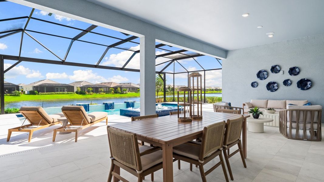 Representative exterior details of a home built from the Pallazio II by Taylor Morrison in Esplanade by the Islands, Naples (Image 4).