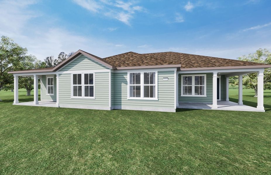 Exterior details and patio area of a home in Sun City Hilton Head, Bluffton (Image 9). Exterior details and patio area of a home in Sun City Hilton Head, Bluffton (Image 9).