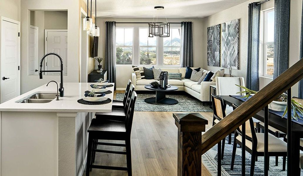 Representative furnished interior of a home built from the Celeste by Taylor Morrison in Farmlore, Brighton (Image 9). Representative furnished interior of a home built from the Celeste by Taylor Morrison in Farmlore, Brighton (Image 9).