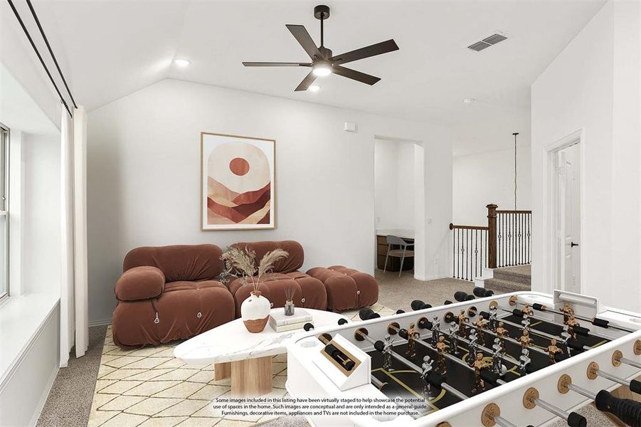 Furnished interior view inside a new home in Stone River Glen, Royse City (Image 29).