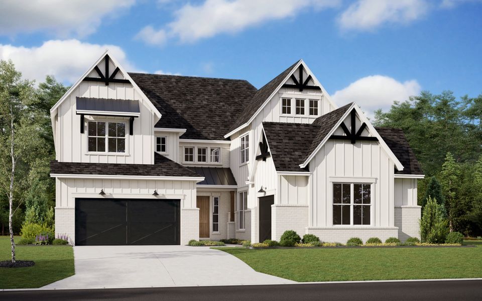 Representative exterior photo of a completed home built from the 5032 by Tradition Homes in The Parks at Wilson Creek, Celina, TX (Image 19).