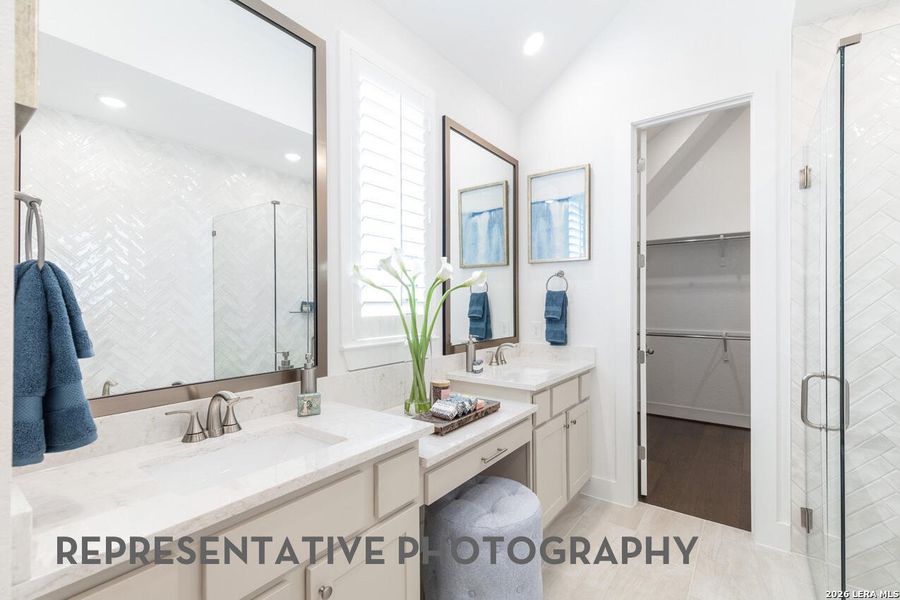Furnished interior view inside a new home in Prominence, San Antonio (Image 19).