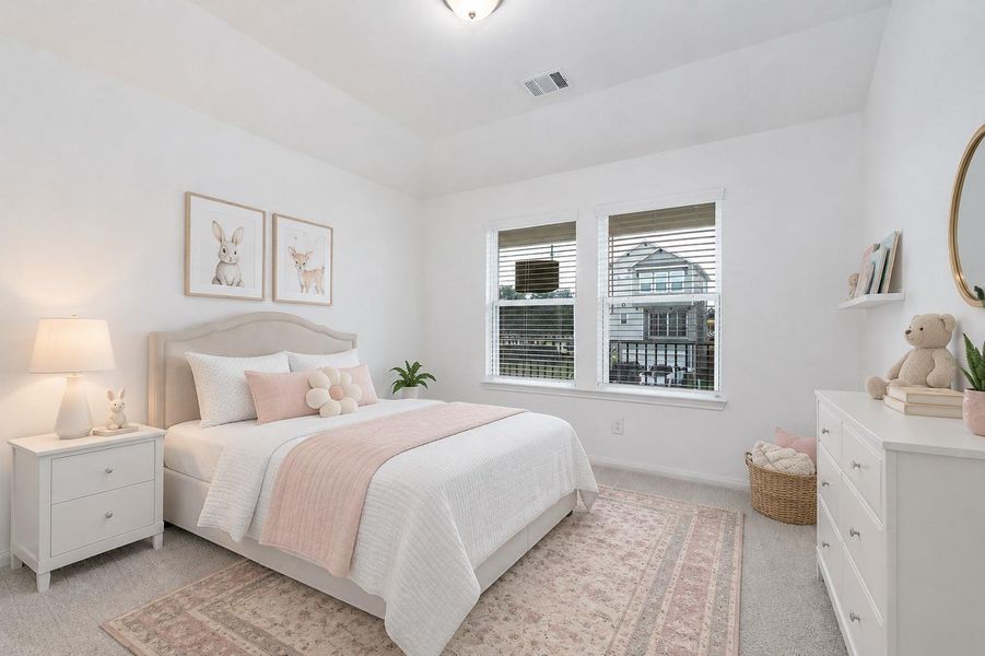Virtually staged secondary bedroom Virtually staged secondary bedroom