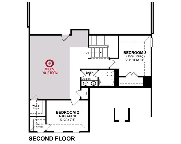 2D floor plan layout for the Cascade by Beazer Homes in The Villages of Hurricane Creek, Anna, TX (Image 5).