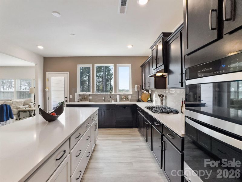 Chef's kitchen with a gas range