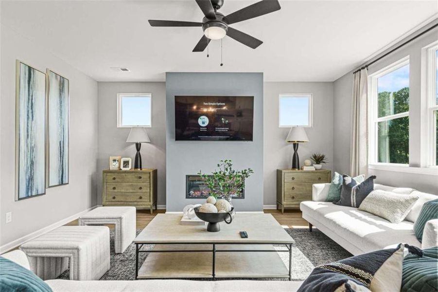 Furnished interior view inside a new home in Wehunt Meadows, Hoschton (Image 6).