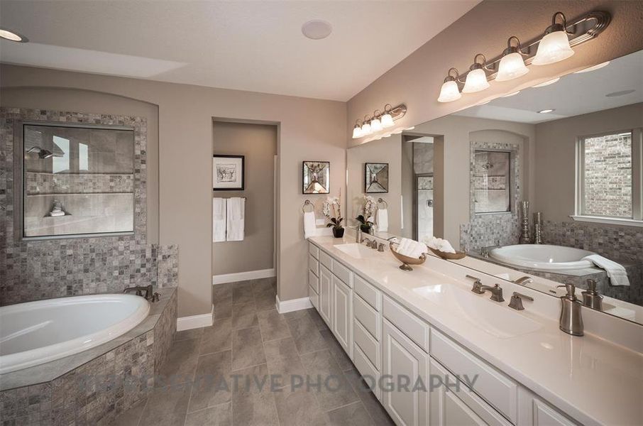 Furnished interior view inside a new home in Star Trail: 65ft. lots, Prosper (Image 18). Furnished interior view inside a new home in Star Trail: 65ft. lots, Prosper (Image 18).