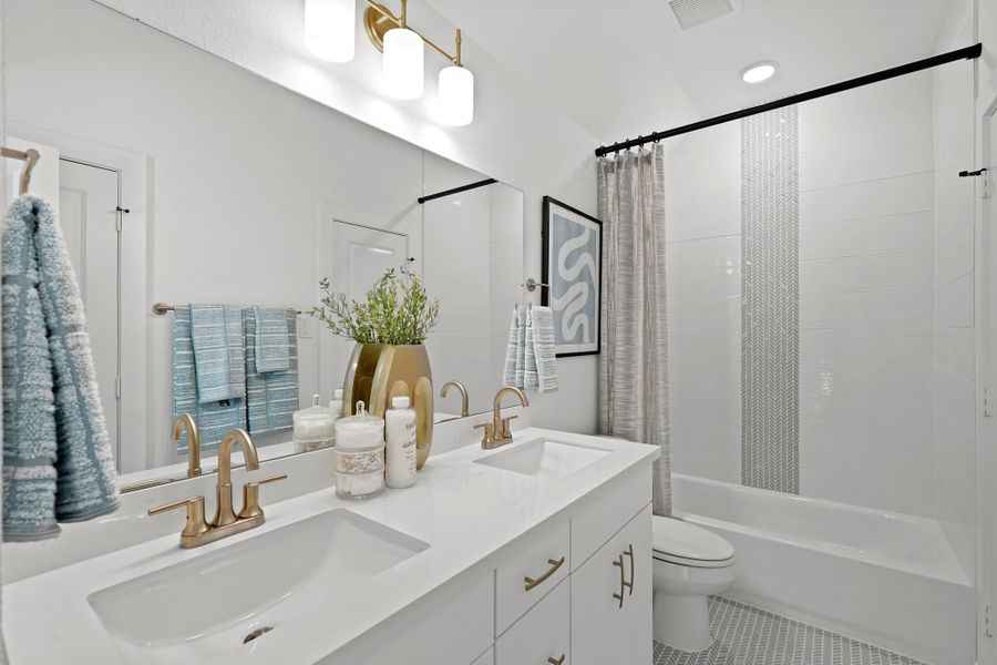 Furnished interior view inside a new home in Elyson 45' & 70', Katy (Image 43).