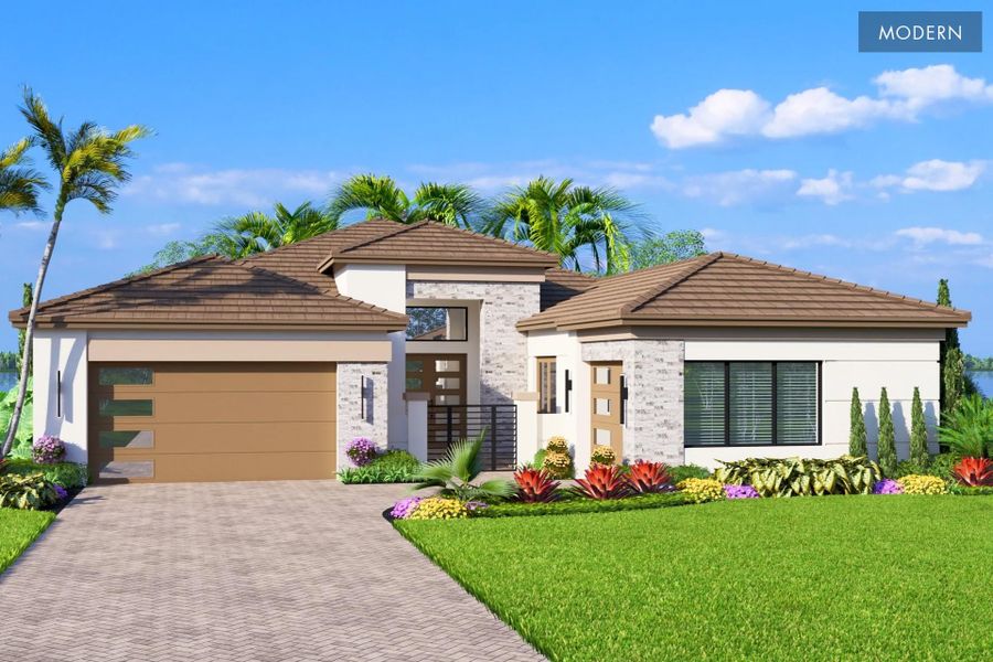 Representative exterior photo of a completed home built from the Carlyle II by GL Homes in Valencia Vista at Riverland, Port St. Lucie, FL (Image 7). Representative exterior photo of a completed home built from the Carlyle II by GL Homes in Valencia Vista at Riverland, Port St. Lucie, FL (Image 7).