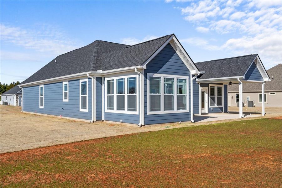 Representative exterior details of a home built from the Roosevelt by Enchanted Homes in Guadalupe Heights, Seguin (Image 18).