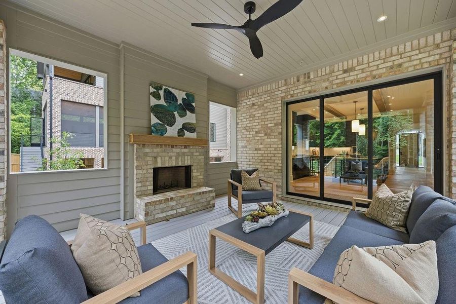 Exterior details and patio area of a home in , Atlanta (Image 3).