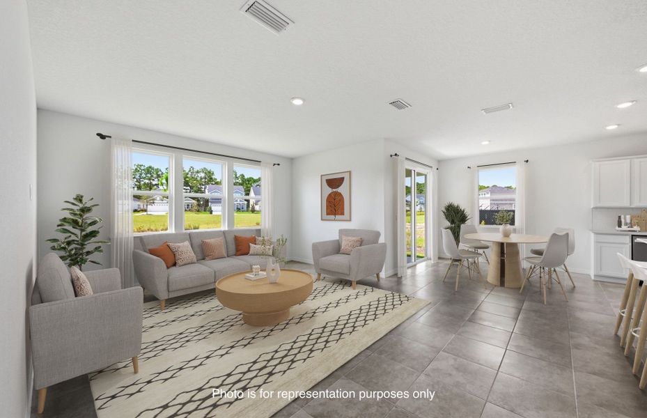 Furnished interior view inside a new home in Hyland Trail, Green Cove Springs (Image 9). Furnished interior view inside a new home in Hyland Trail, Green Cove Springs (Image 9).