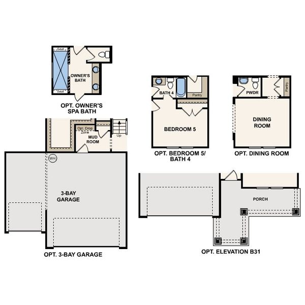 2D floor plan layout of this home in Northshore, Kingsland, GA (Image 5).