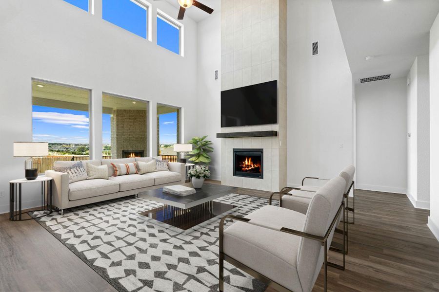 Open Concept Family Room - Virtually Staged Open Concept Family Room - Virtually Staged