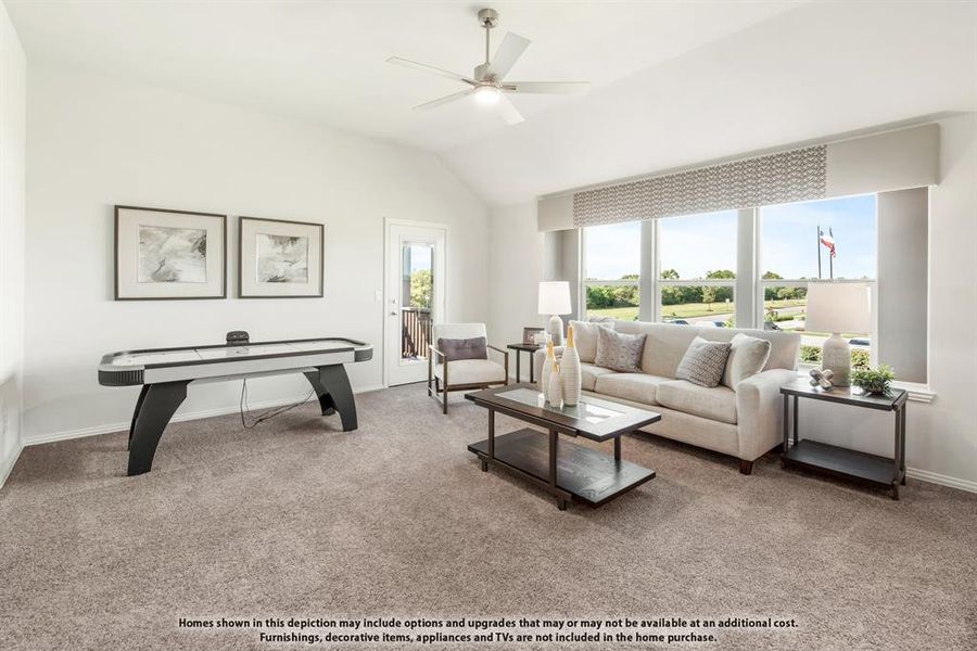 Furnished interior view inside a new home in Mockingbird Hills, Joshua (Image 28). Furnished interior view inside a new home in Mockingbird Hills, Joshua (Image 28).