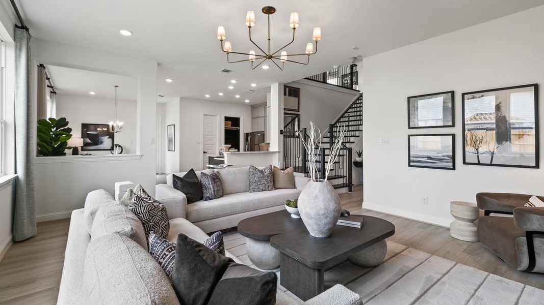 Representative furnished interior of a home built from the Mimosa by Brightland Homes in Sunterra, Katy (Image 10).