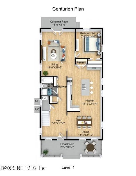 2D floor plan layout of this home in , Jacksonville, FL (Image 5).