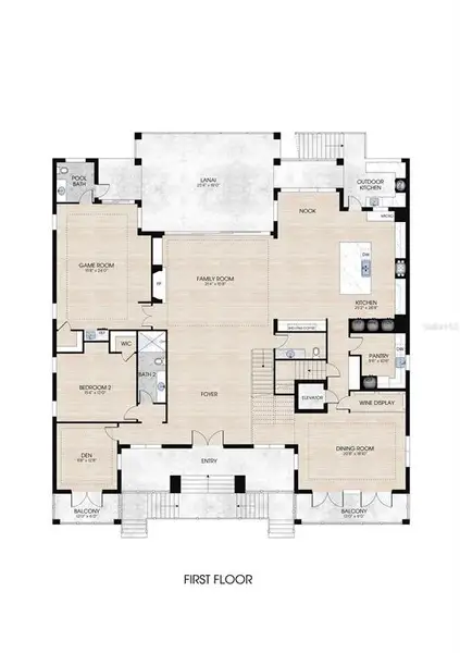 2D floor plan layout of this home in , Tampa, FL (Image 7).