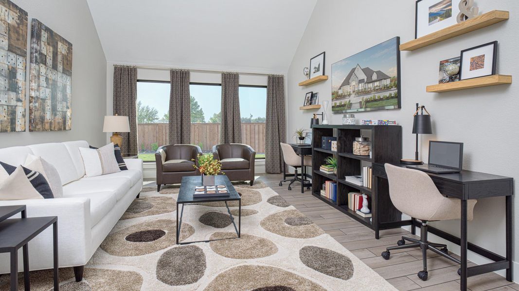 Furnished interior view inside a new home in Parkside on the River West, Georgetown (Image 9).