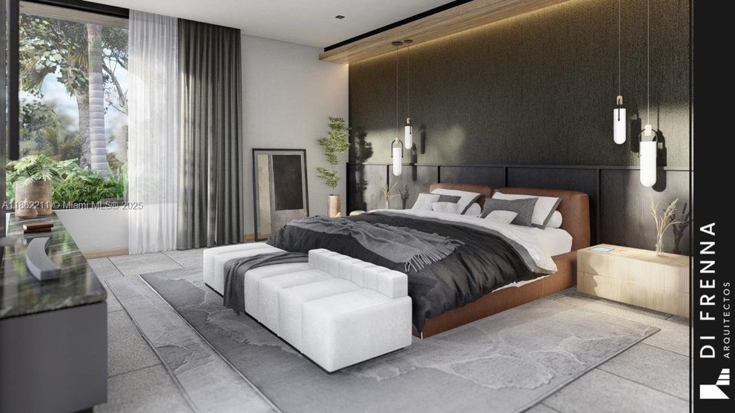 Furnished interior view inside a new home in , Miami (Image 33).