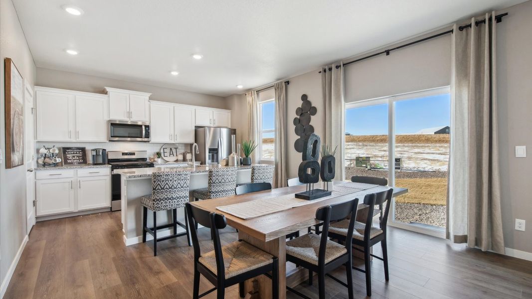 Furnished interior view inside a new home in Settlers Crossing, Commerce City (Image 8).
