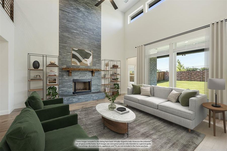 Furnished interior view inside a new home in Mockingbird Hills 60-65, Joshua (Image 13).