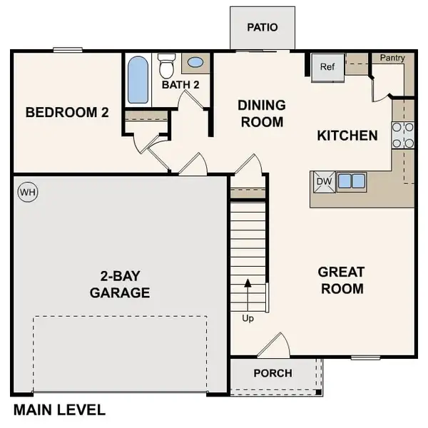 2D floor plan layout for the Dupont by Century Complete in Linwood Acres, Linwood, NC (Image 3).