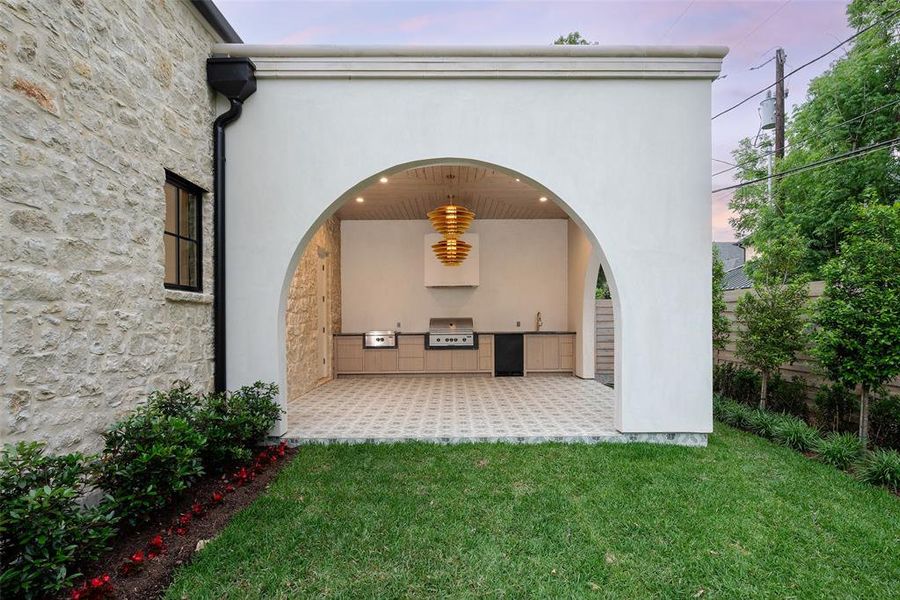 Exterior details and patio area of a home in , Dallas (Image 27). Exterior details and patio area of a home in , Dallas (Image 27).