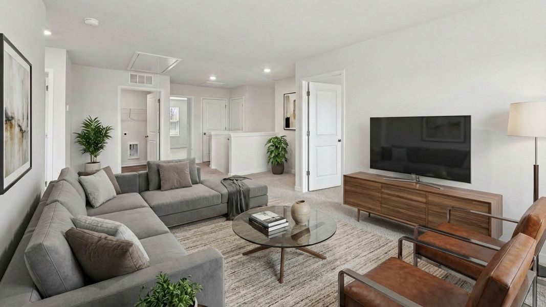 Furnished interior view inside a new home in Cardinal Creek, Charlotte (Image 13).