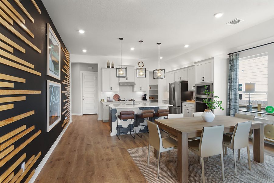 Representative furnished interior of a home built from the Austin – 45′ Lot by Chesmar Homes in Bridgeland, Cypress (Image 9).