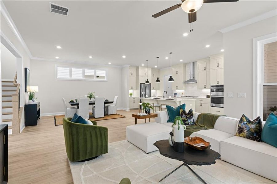 Furnished interior view inside a new home in Promenade at Sawnee Village, Cumming (Image 11).
