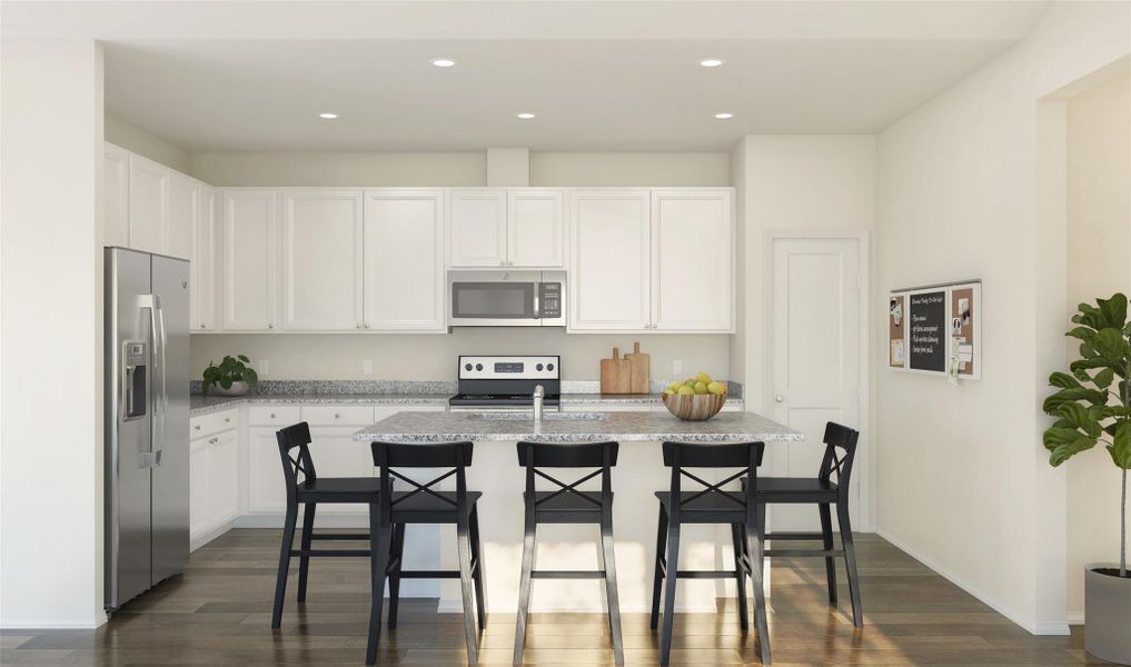 Chef-worthy island kitchen (*Artist rendering used for illustration purposes only.)
