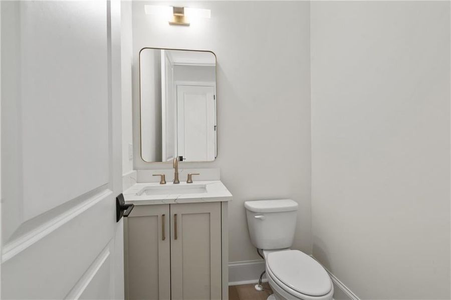 Powder bath in the prefect location by the garage.