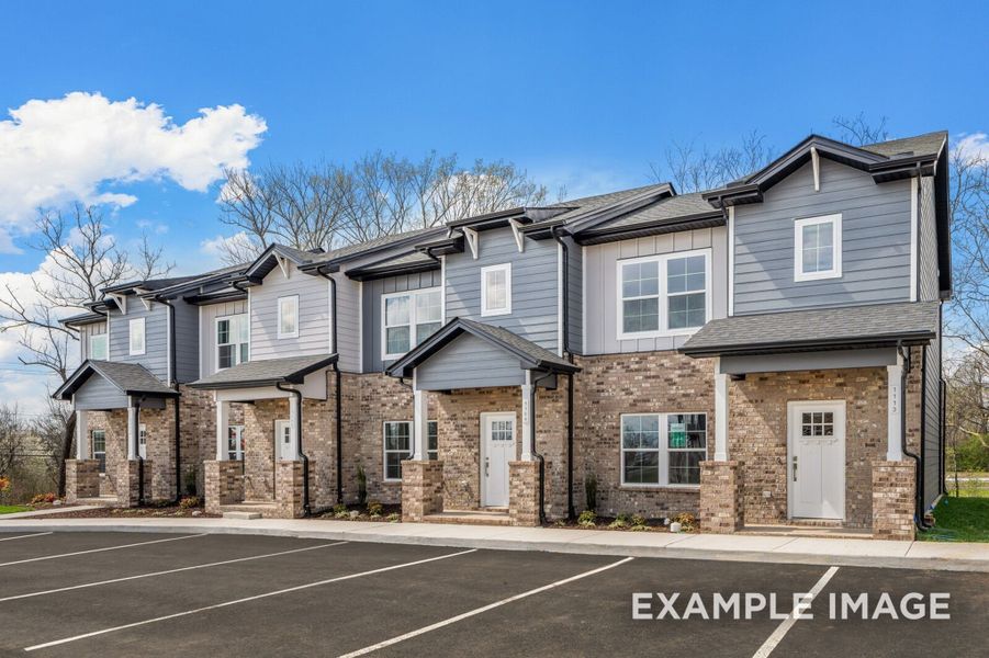 Front exterior of a new home in The Towns at Red River, Gallatin, TN, highlighting curb appeal (Image 24).