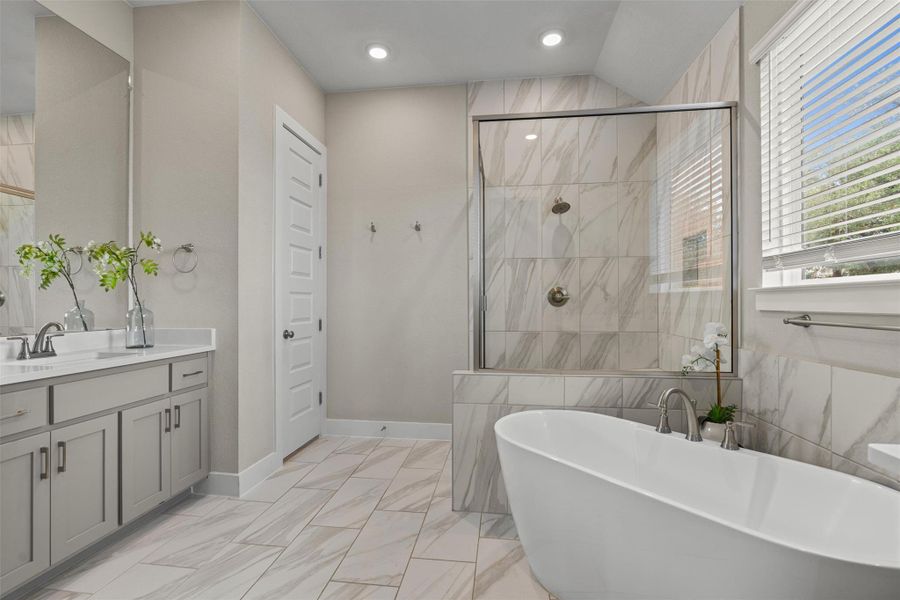 Furnished interior view inside a new home in Bryson, Leander (Image 16). Furnished interior view inside a new home in Bryson, Leander (Image 16).