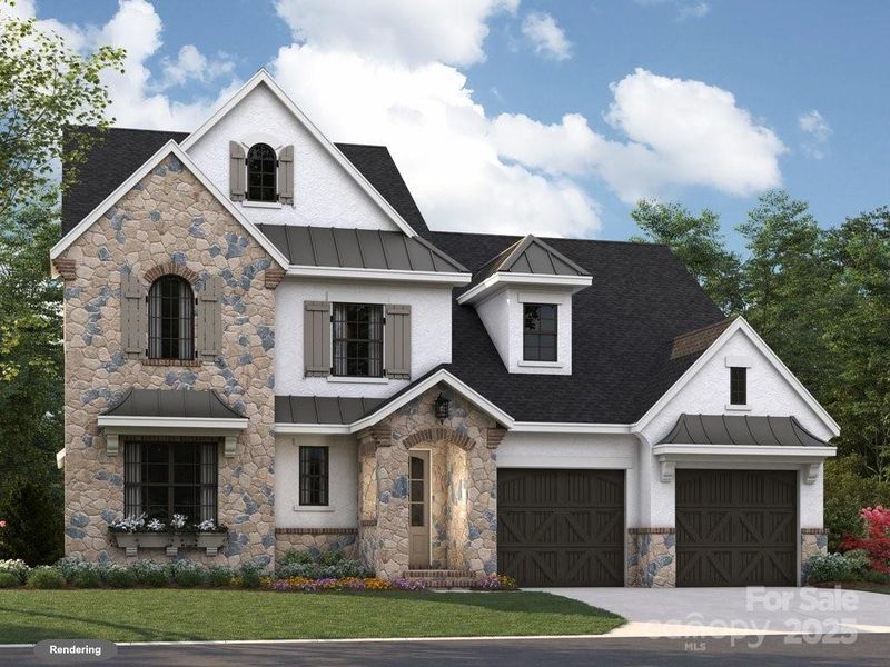 Front exterior of a new home in , Fort Mill, SC, highlighting curb appeal (Image 1). Front exterior of a new home in , Fort Mill, SC, highlighting curb appeal (Image 1).