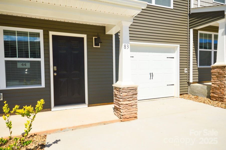 Exterior details and patio area of a home in Aberdeen Place, Asheville (Image 2).