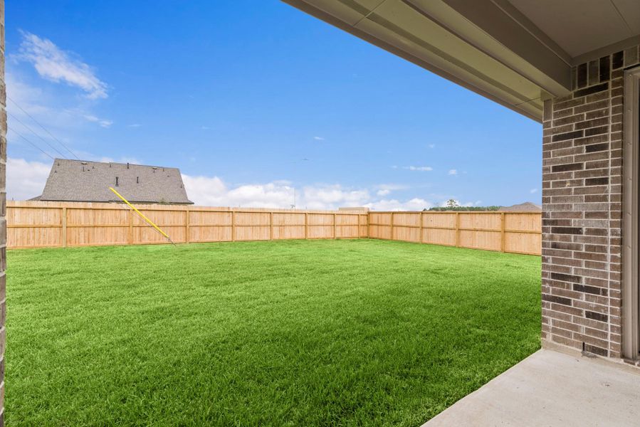 Enjoy the views from the covered patio