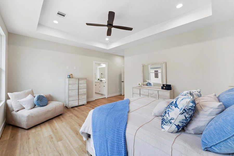 Furnished interior view inside a new home in Blalock Square, Houston (Image 3).
