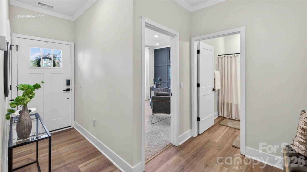 Furnished interior view inside a new home in The Townes at Lake Norman, Mooresville (Image 13).