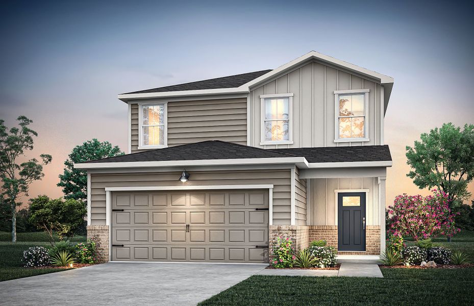 Representative exterior photo of a completed home built from the Longspur by Centex in Baxley Park, Jonesboro, GA (Image 1). Representative exterior photo of a completed home built from the Longspur by Centex in Baxley Park, Jonesboro, GA (Image 1).